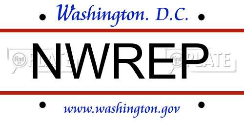 NWREP District Of Columbia License Plate