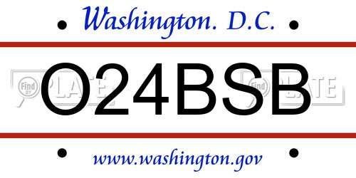 O24BSB District Of Columbia License Plate