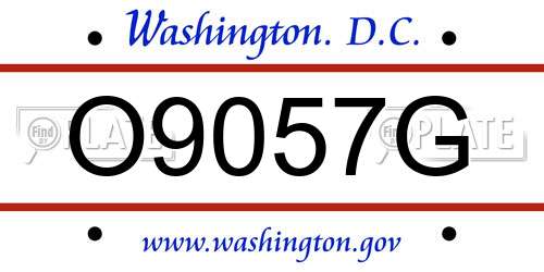 O9057G District Of Columbia License Plate