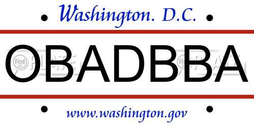 OBADBBA District Of Columbia License Plate
