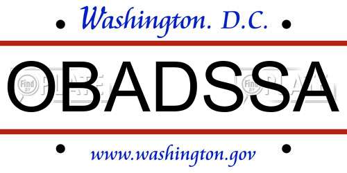 OBADSSA District Of Columbia License Plate