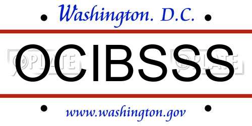 OCIBSSS District Of Columbia License Plate
