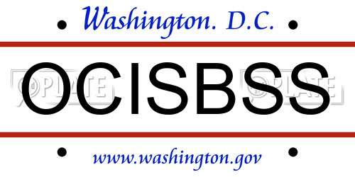 OCISBSS District Of Columbia License Plate