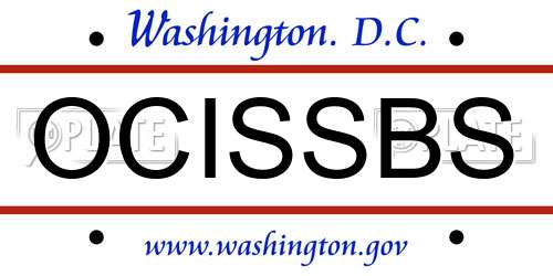 OCISSBS District Of Columbia License Plate