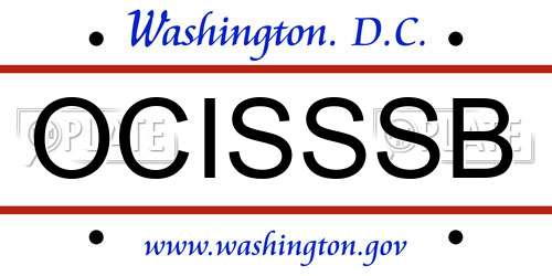 OCISSSB District Of Columbia License Plate
