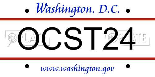 OCST24 District Of Columbia License Plate