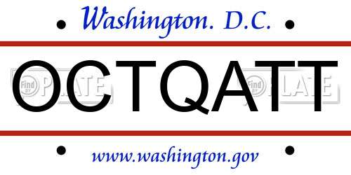 OCTQATT District Of Columbia License Plate