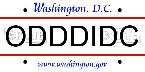 ODDDIDC District Of Columbia License Plate