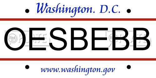 OESBEBB District Of Columbia License Plate