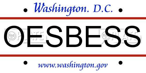 OESBESS District Of Columbia License Plate