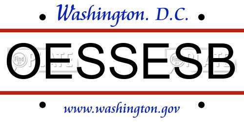 OESSESB District Of Columbia License Plate