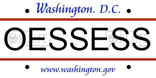 OESSESS District Of Columbia License Plate