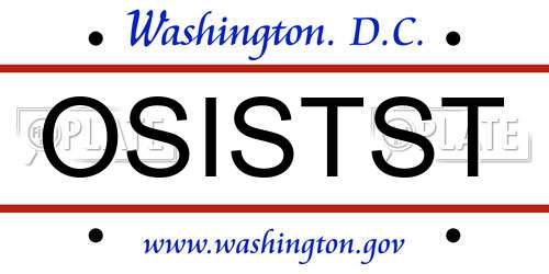 OSISTST District Of Columbia License Plate