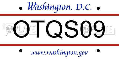 OTQS09 District Of Columbia License Plate