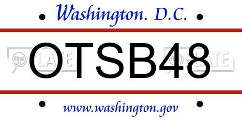 OTSB48 District Of Columbia License Plate