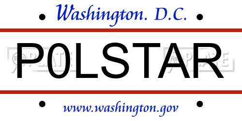 P0LSTAR District Of Columbia License Plate