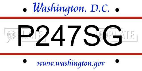P247SG District Of Columbia License Plate