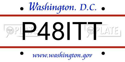 P48ITT District Of Columbia License Plate