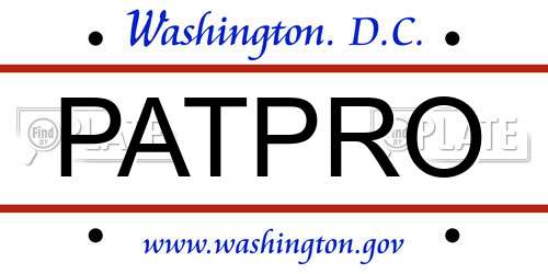 PATPRO District Of Columbia License Plate