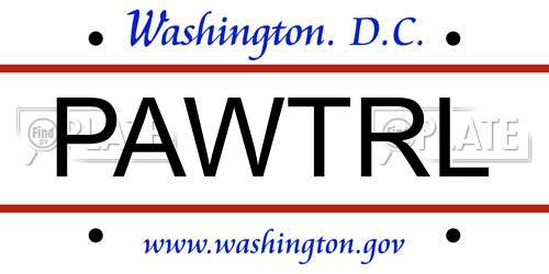 PAWTRL District Of Columbia License Plate