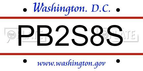 PB2S8S District Of Columbia License Plate