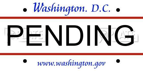 PENDING District Of Columbia License Plate
