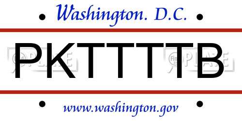 PKTTTTB District Of Columbia License Plate