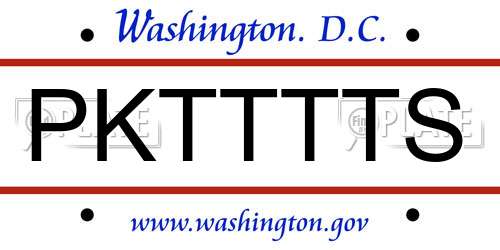 PKTTTTS District Of Columbia License Plate