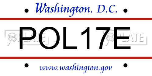 POL17E District Of Columbia License Plate