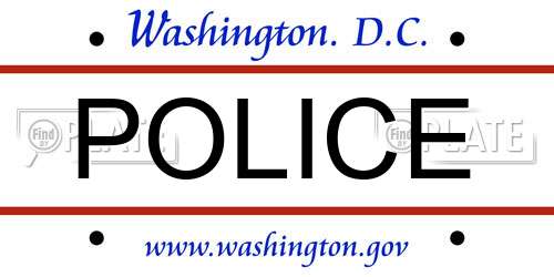 POLICE District Of Columbia License Plate
