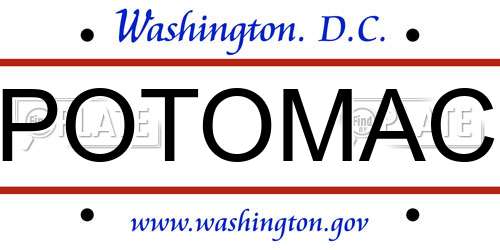POTOMAC District Of Columbia License Plate