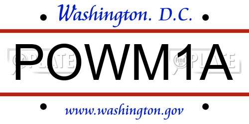 POWM1A District Of Columbia License Plate