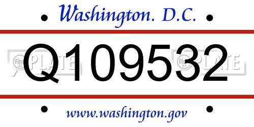 Q109532 District Of Columbia License Plate
