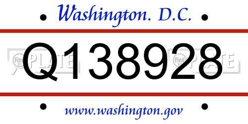 Q138928 District Of Columbia License Plate