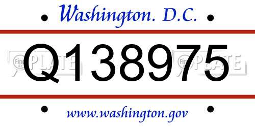 Q138975 District Of Columbia License Plate