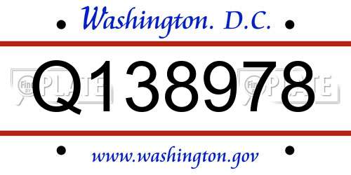Q138978 District Of Columbia License Plate