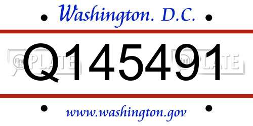 Q145491 District Of Columbia License Plate