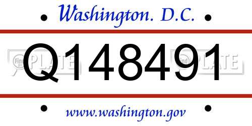 Q148491 District Of Columbia License Plate