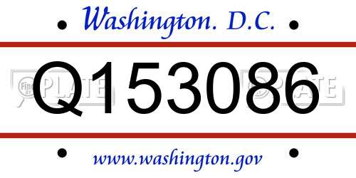 Q153086 District Of Columbia License Plate