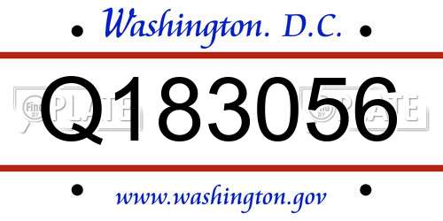 Q183056 District Of Columbia License Plate