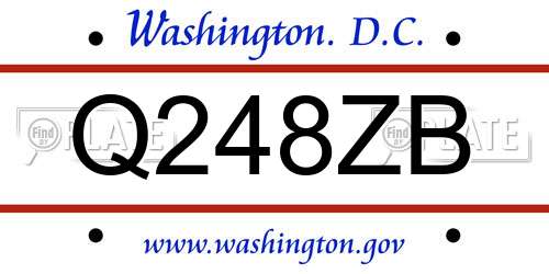 Q248ZB District Of Columbia License Plate