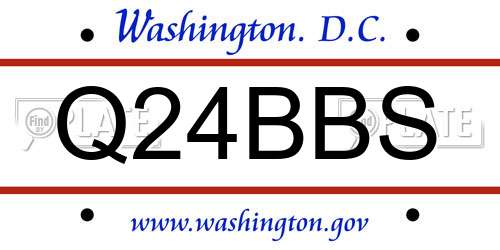 Q24BBS District Of Columbia License Plate