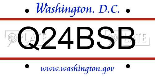Q24BSB District Of Columbia License Plate