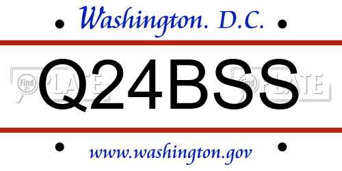 Q24BSS District Of Columbia License Plate