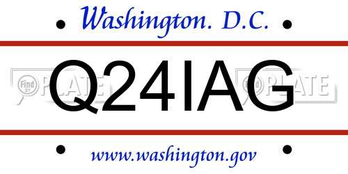 Q24IAG District Of Columbia License Plate