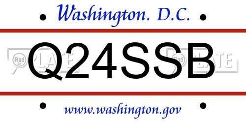 Q24SSB District Of Columbia License Plate