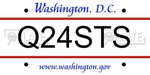 Q24STS District Of Columbia License Plate