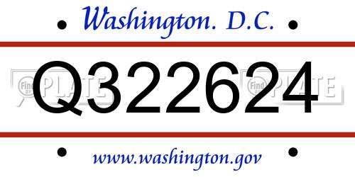 Q322624 District Of Columbia License Plate