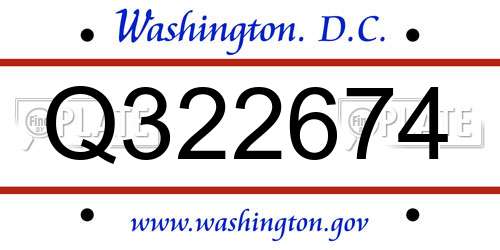 Q322674 District Of Columbia License Plate