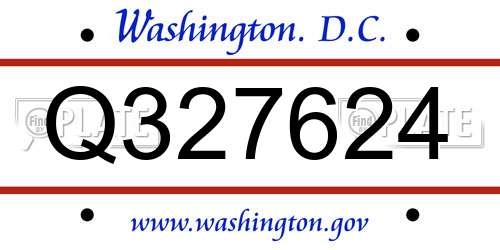 Q327624 District Of Columbia License Plate
